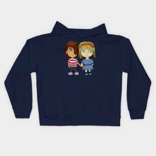 Kid's Love, Beautiful couple cartoon design for children Kids Hoodie